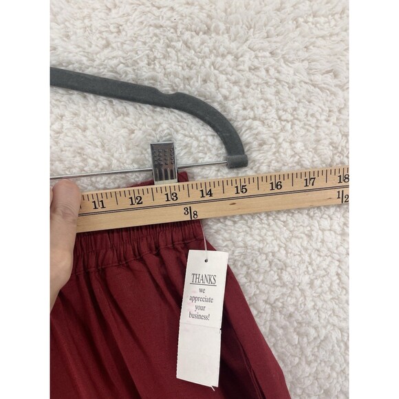 Compagnie Internationale Express Pants Women's Large Wide Leg 90s Y2K Red NWT - Picture 4 of 12